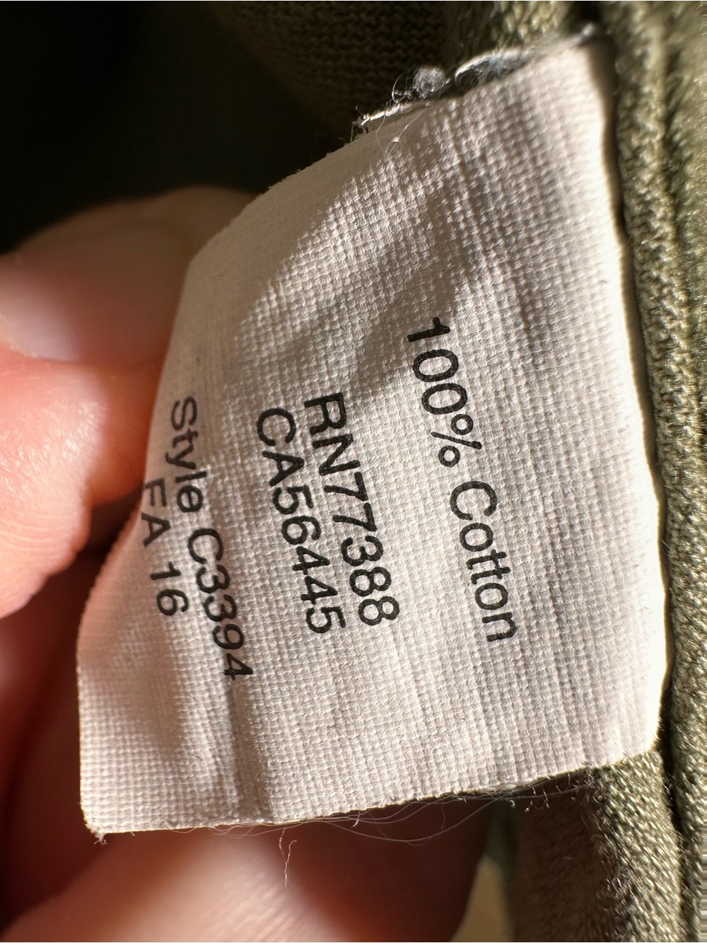 Madewell 100% Cotton Olive Utility Jacket Medium - Picture 11 of 11